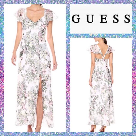 NWT MSRP $128 Guess Los Angeles maxi dress Women's Size 10 - Picture 1 of 7